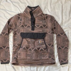 Carhartt Geometric Tan and Black Fleece Pullover